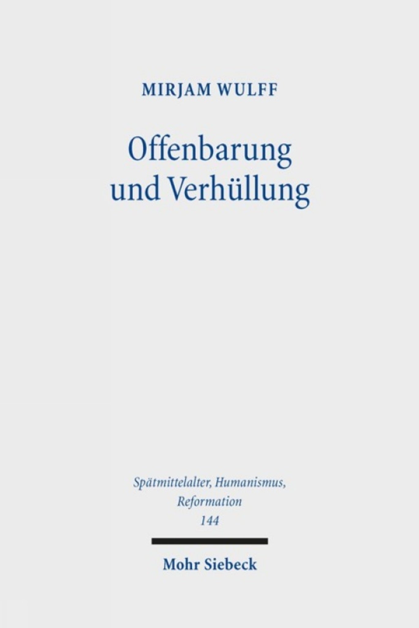 Offenbarung und Verhüllung