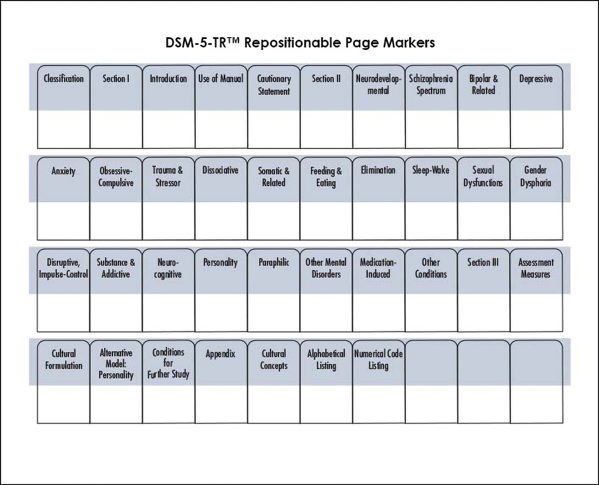 DSM-5-TR® Repositionable Page Markers