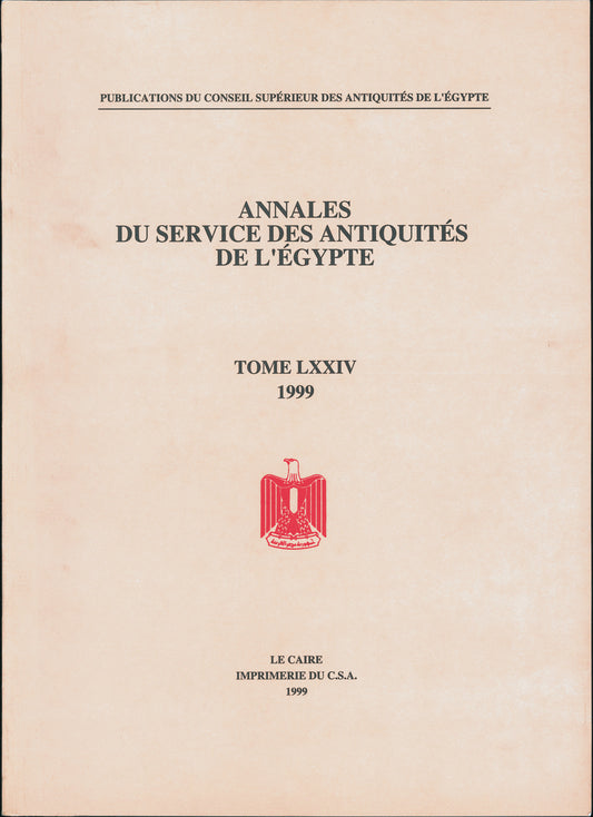 Annales du Service des Antiquités de l’Egypte