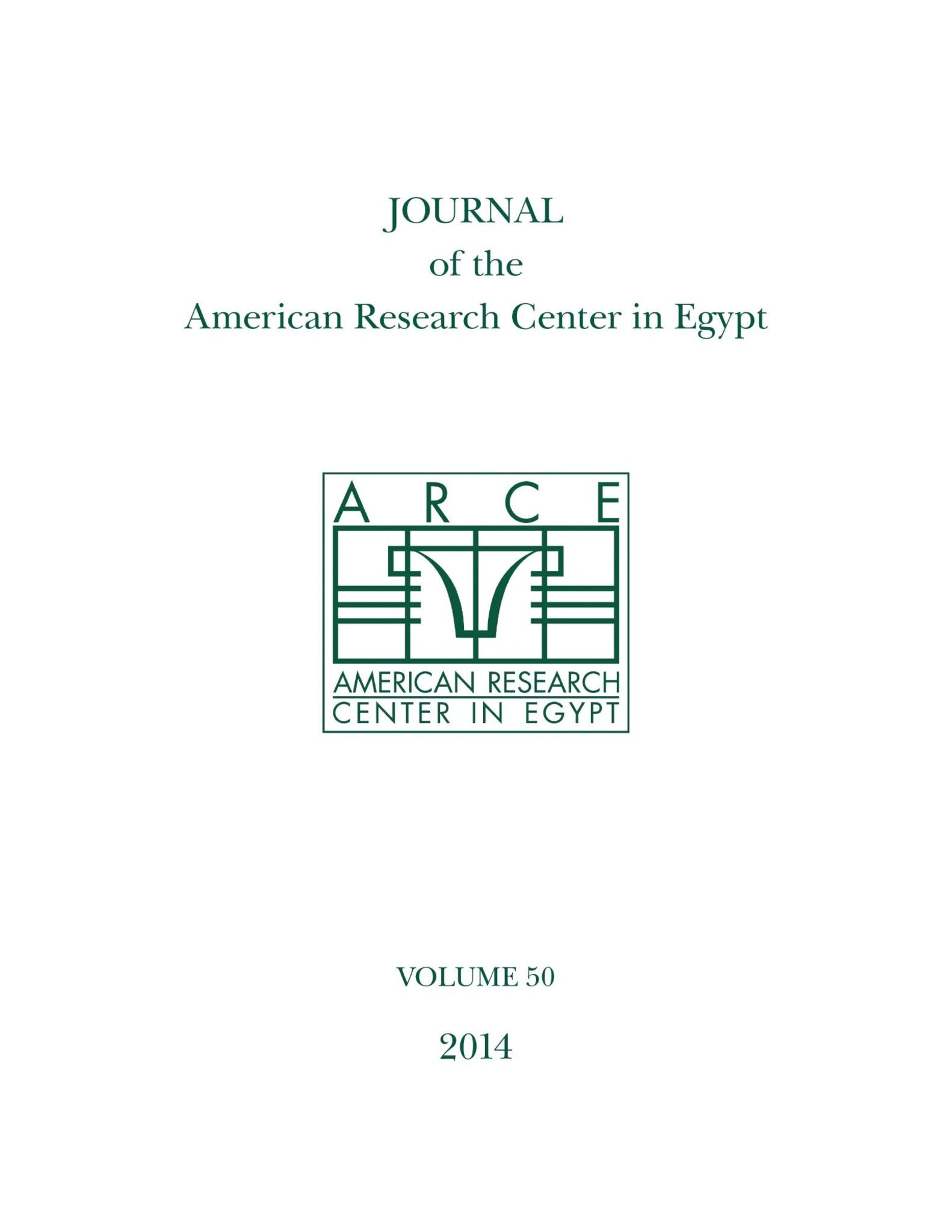 Journal of the American Research Center in Egypt, Volume 50 (2014)