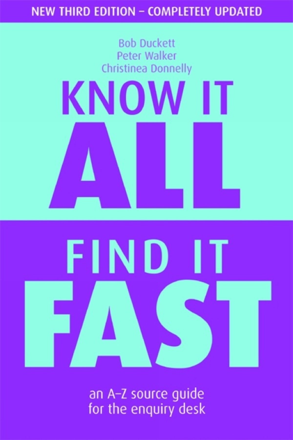 Cover image for Know it All, Find it Fast ISBN 9781856049139