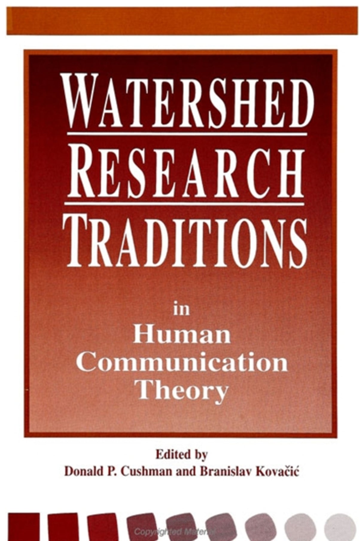 Cover image for Watershed Research Traditions in Human Communication Theory ISBN 9780791425978