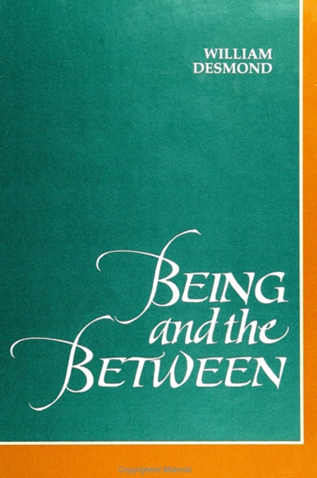 Cover image for Being and the Between ISBN 9780791422724