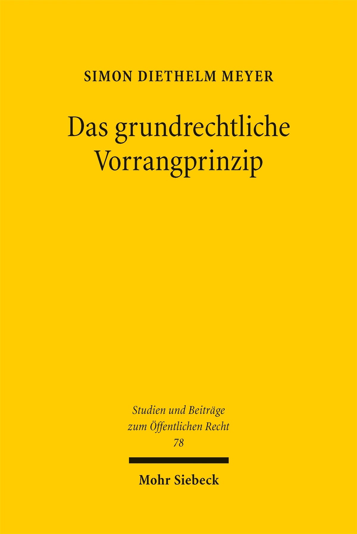 Cover image for Das grundrechtliche Vorrangprinzip ISBN 9783162004758