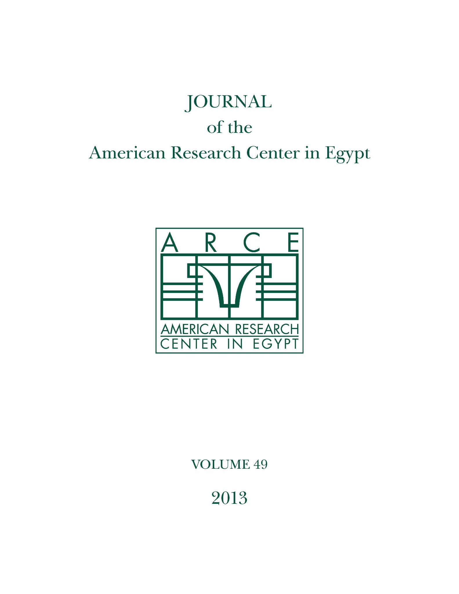 Journal of the American Research Center in Egypt