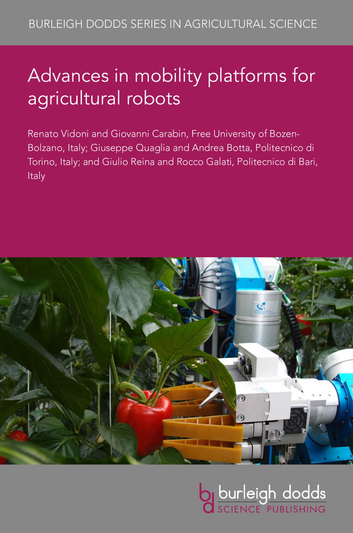 Cover image for Advances in mobility platforms for agricultural robots ISBN 9781835451298