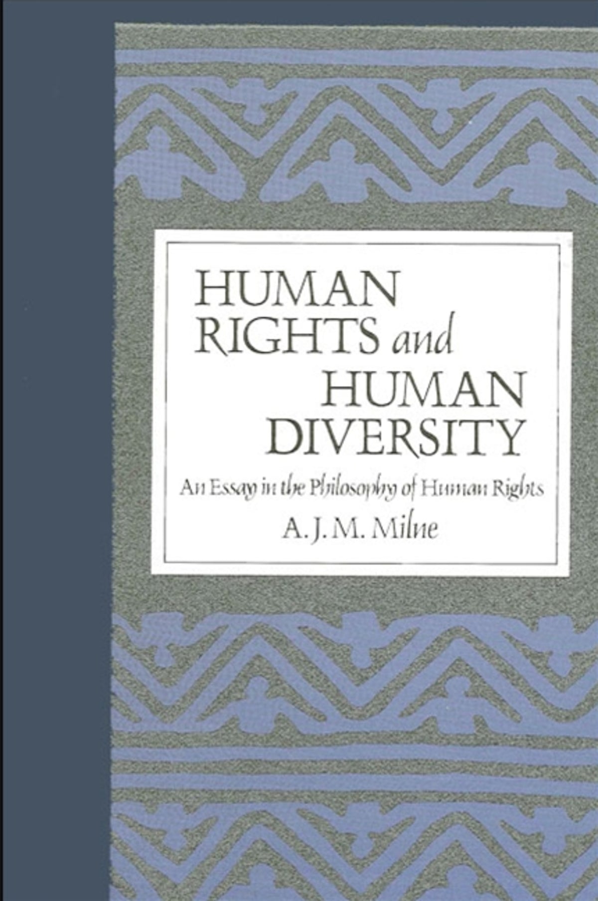 Cover image for Human Rights and Human Diversity ISBN 9780887063664