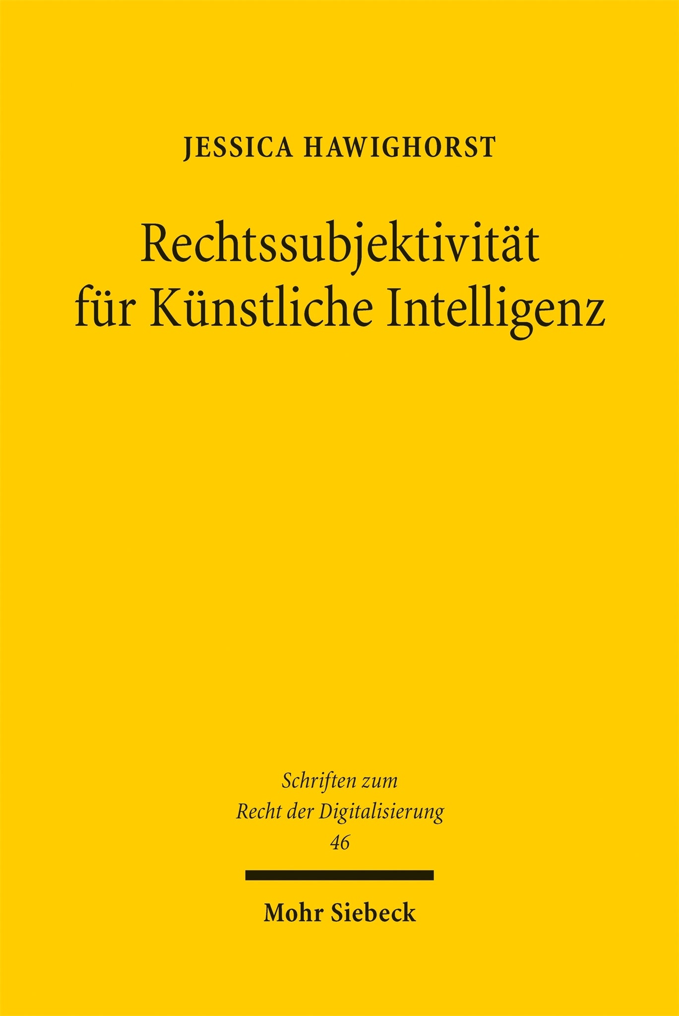 Rechtssubjektivität für KI