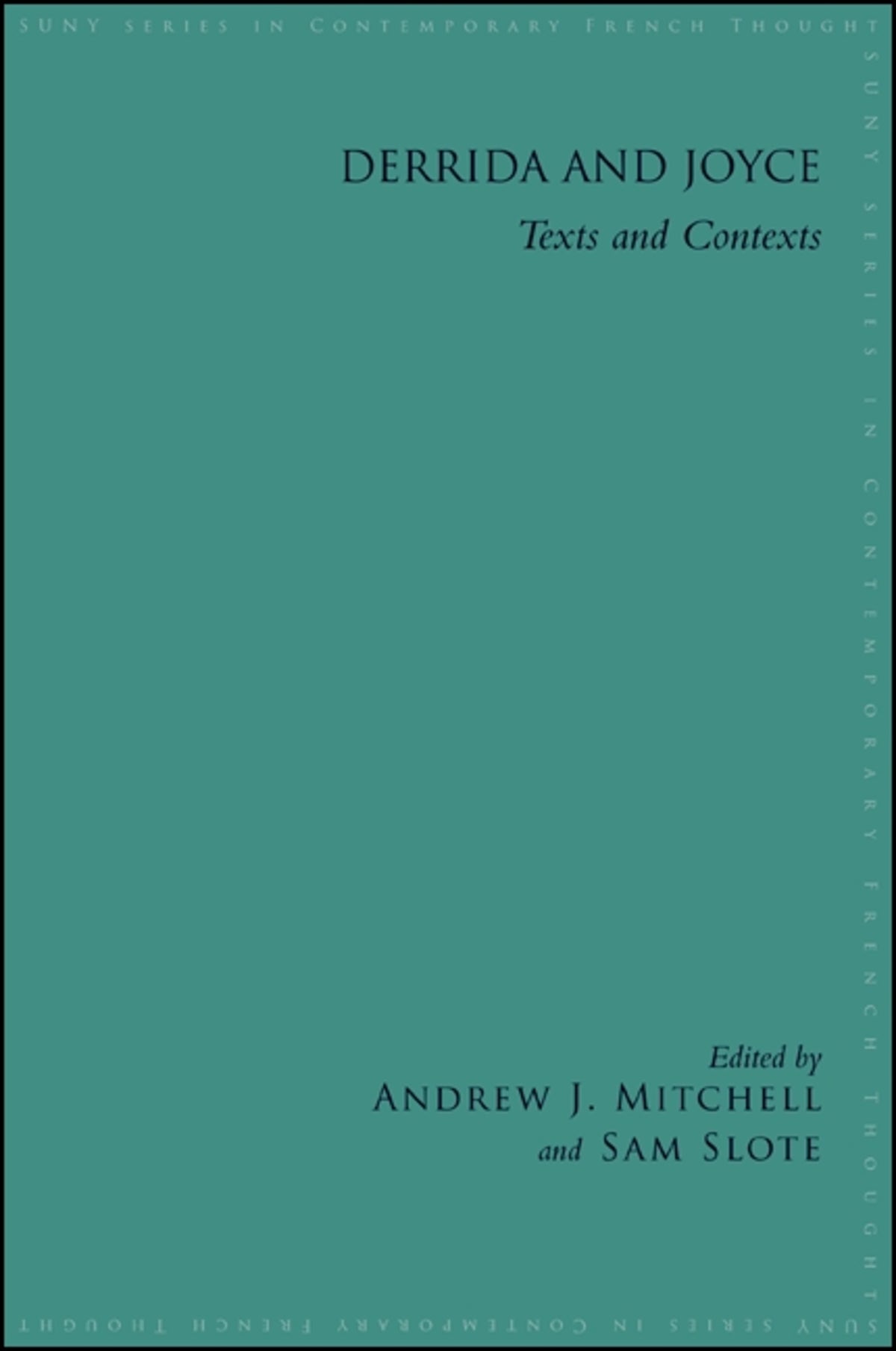Cover image for Derrida and Joyce ISBN 9781438446394
