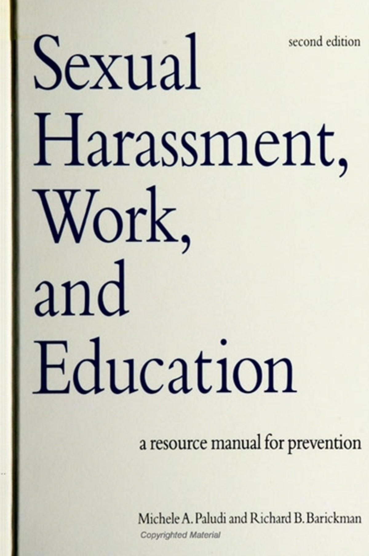 Cover image for Sexual Harassment, Work, and Education ISBN 9780791438923