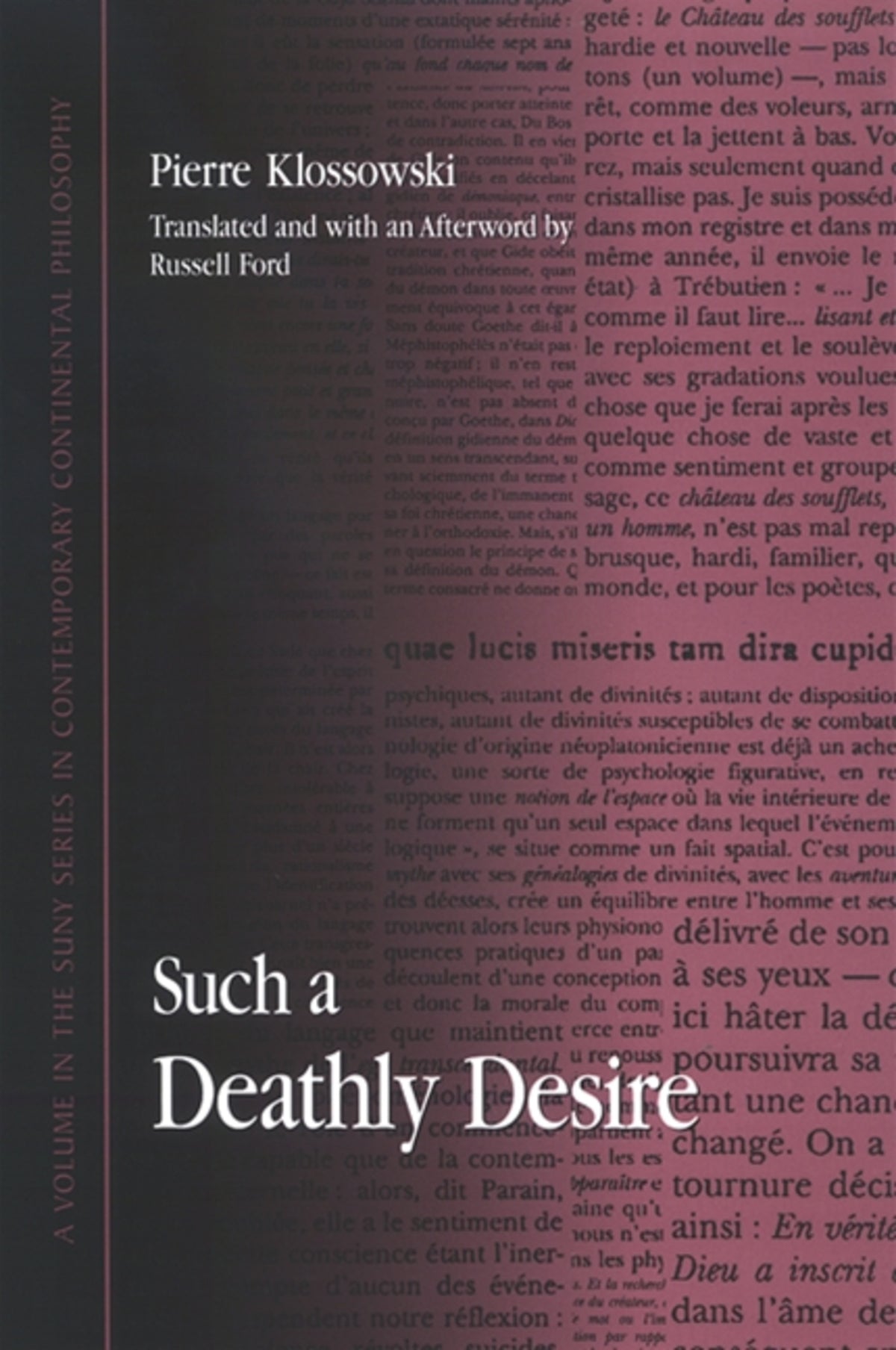 Cover image for Such a Deathly Desire ISBN 9780791471951