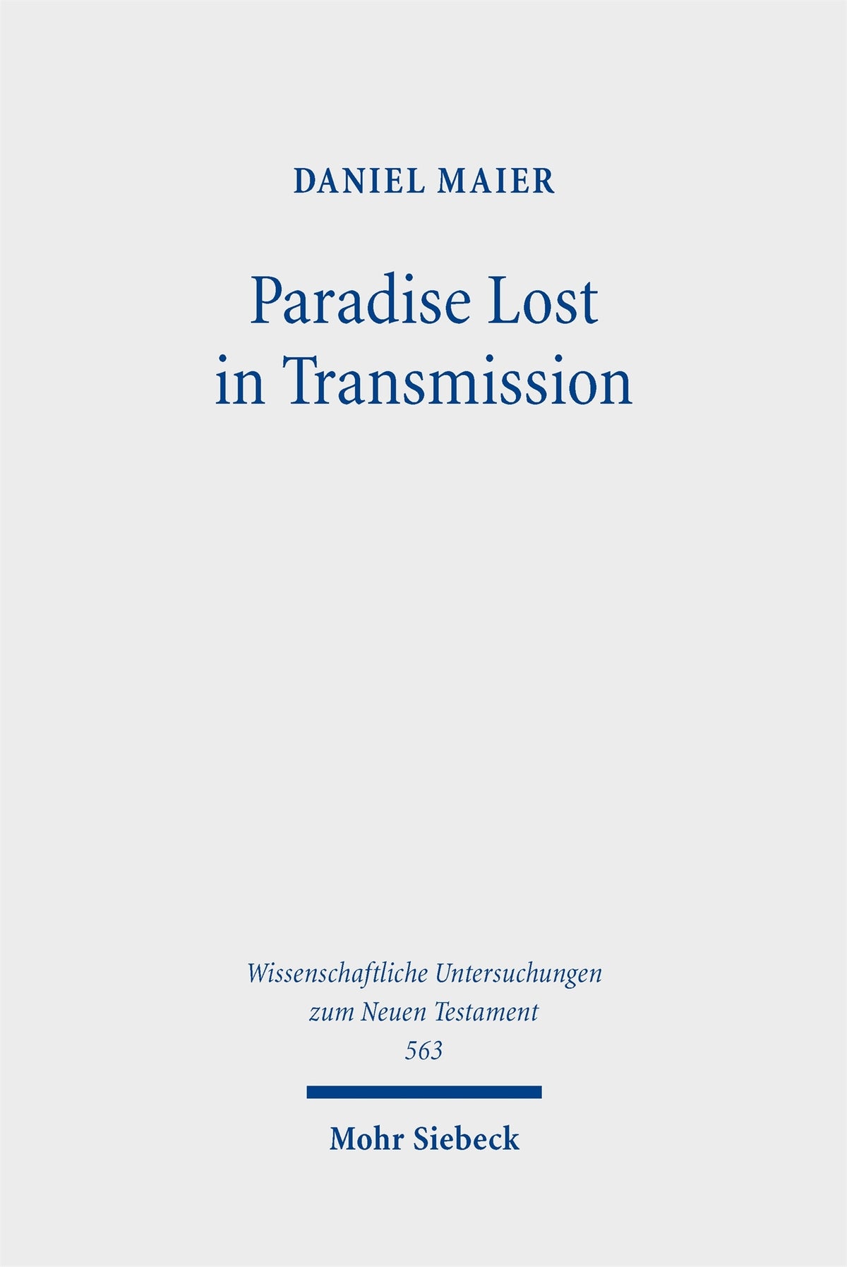 Cover image for Paradise Lost in Transmission ISBN 9783162006554