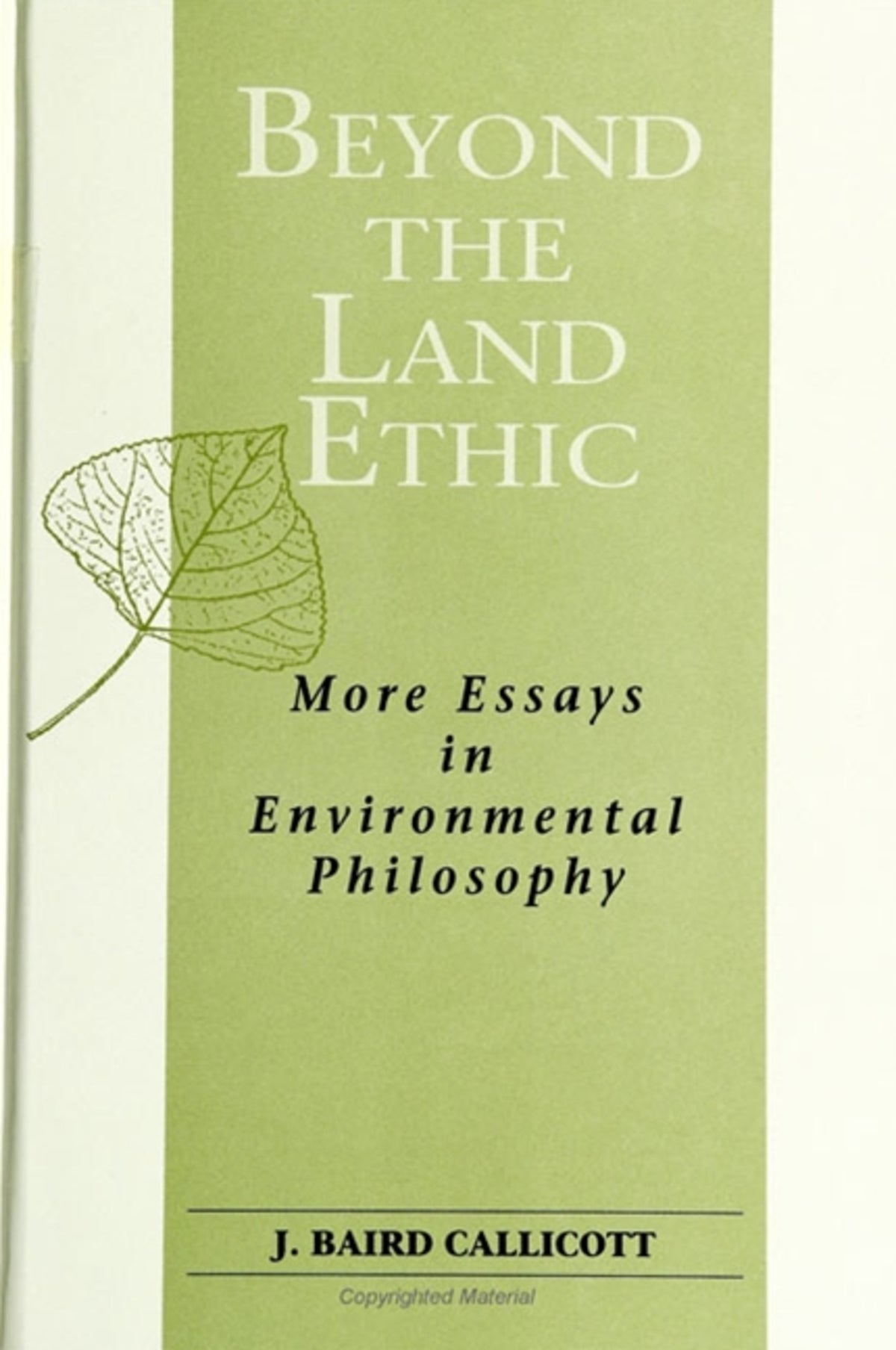 Cover image for Beyond the Land Ethic ISBN 9780791440841