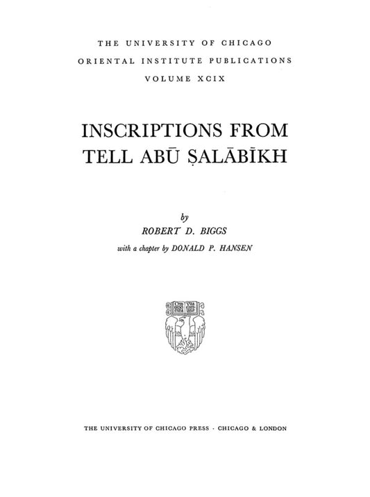 Inscriptions from Tell Abu Salabikh