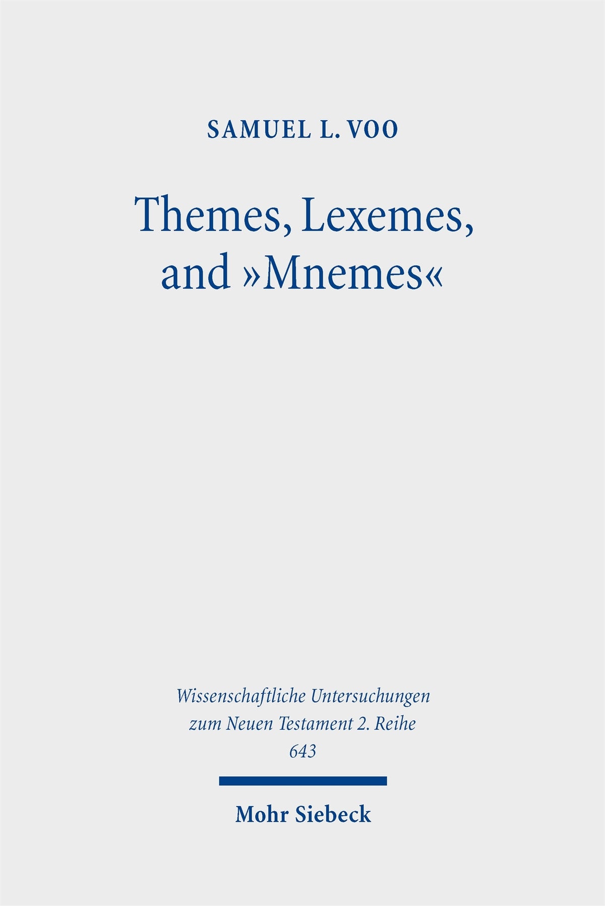 Cover image for Themes, Lexemes, and "Mnemes" ISBN 9783161635175