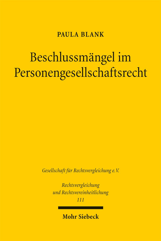 Beschlussmängel im Personengesellschaftsrecht