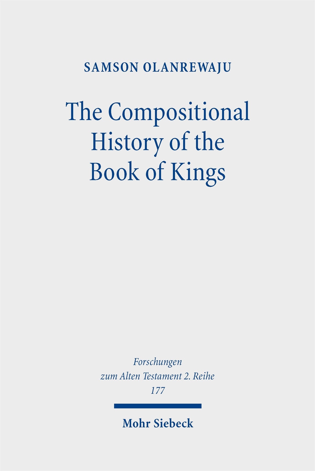 The Compositional History of the Book of Kings