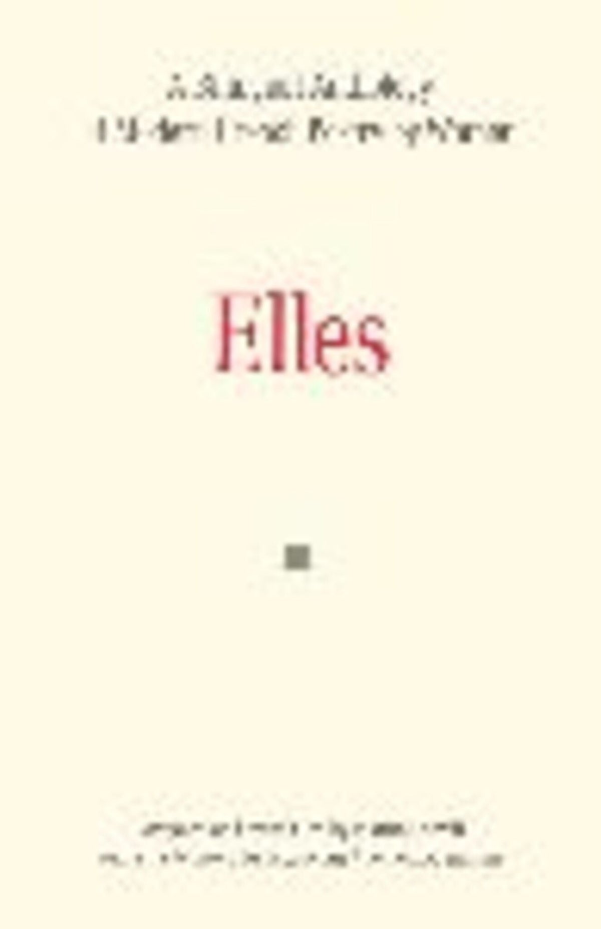 Cover image for Elles ISBN 9780859899116
