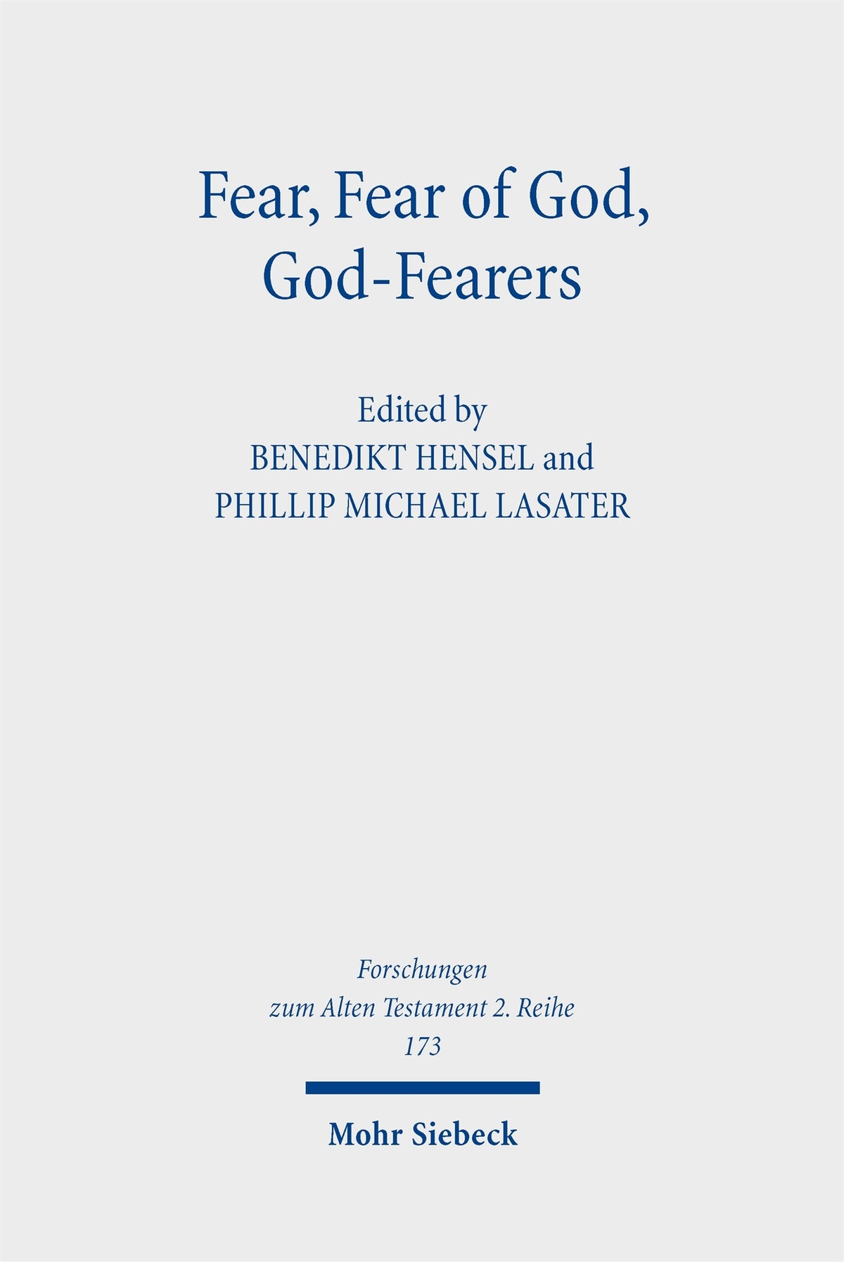 Cover image for Fear, Fear of God, God-Fearers ISBN 9783161645983