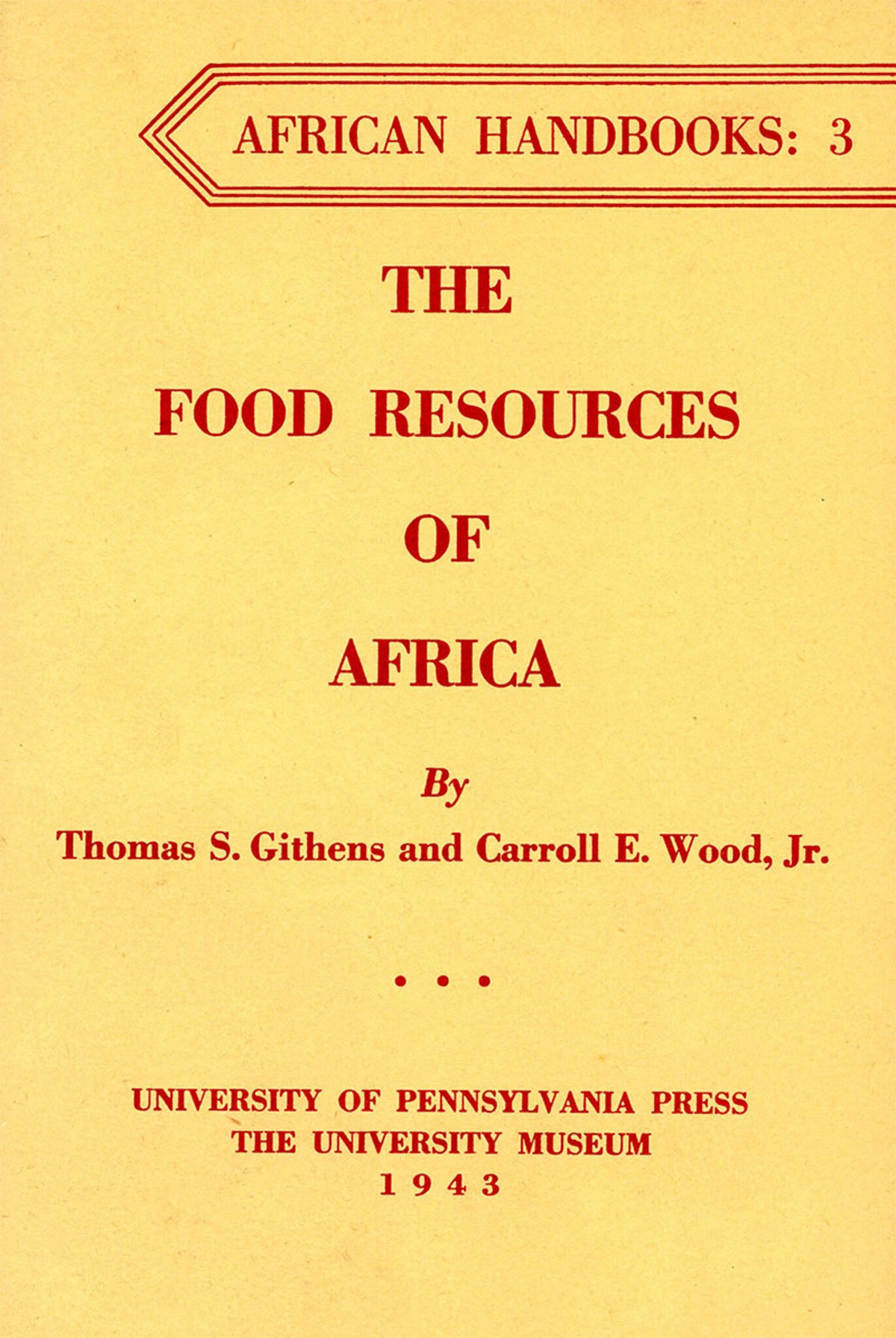 The Food Resources of Africa