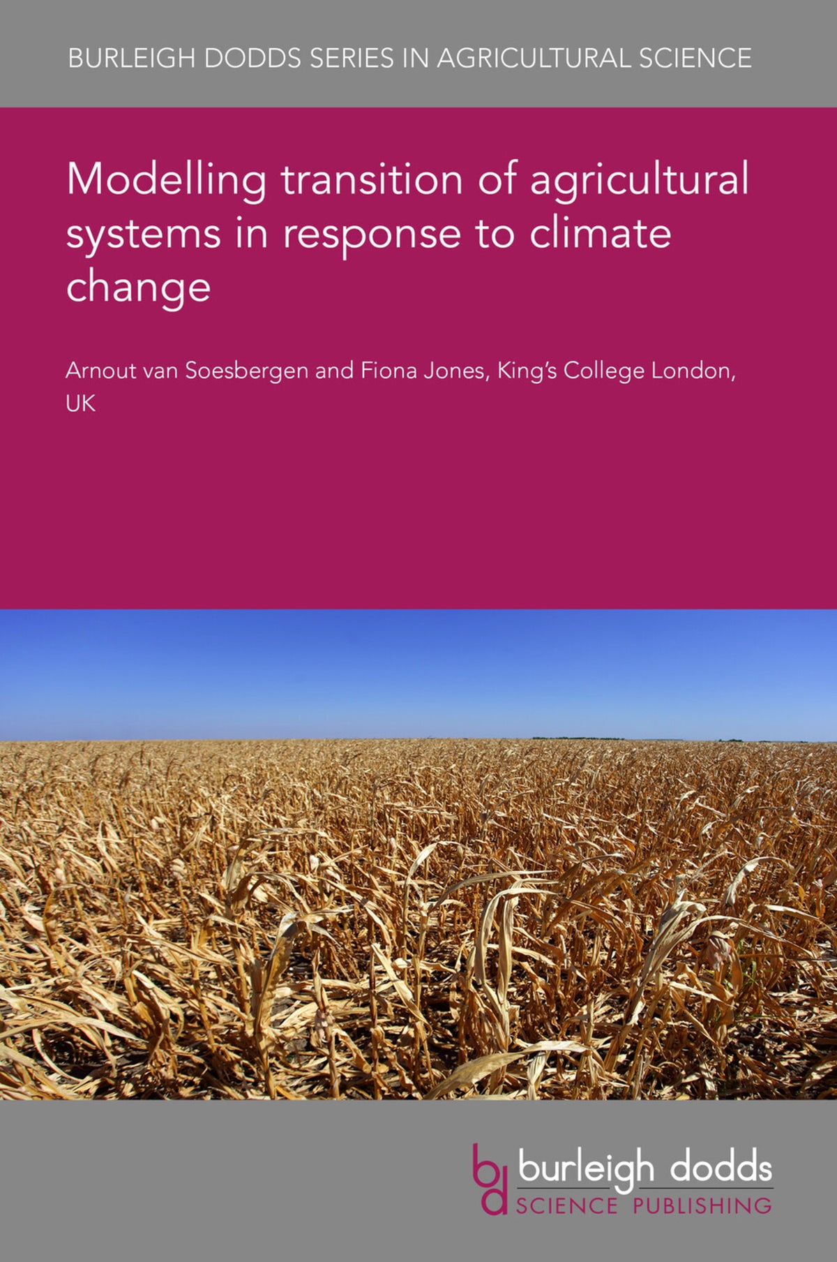 Cover image for Modelling transition of agricultural systems in response to climate change ISBN 9781801469135