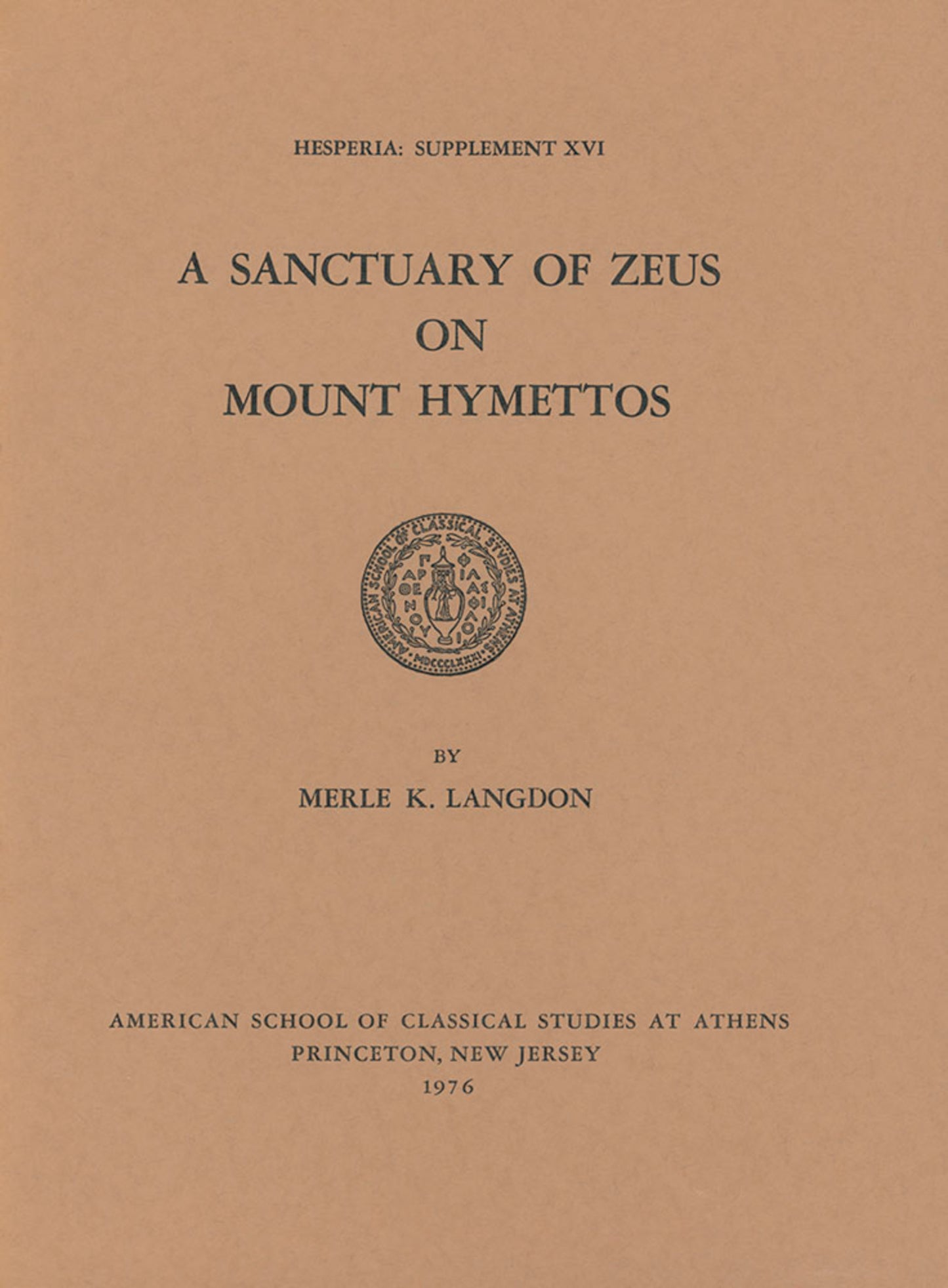 A Sanctuary of Zeus on Mount Hymettos