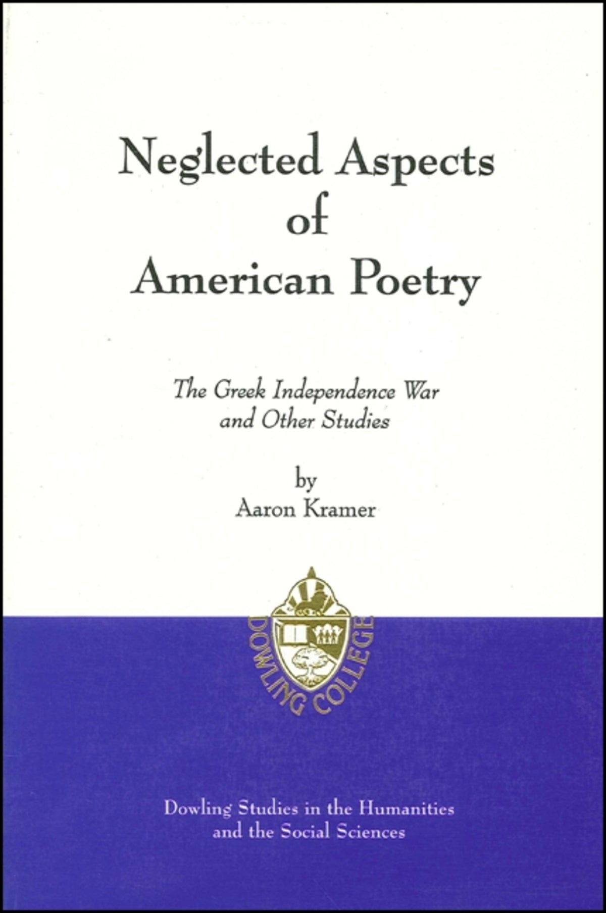 Cover image for Neglected Aspects of American Poetry ISBN 9781883058173