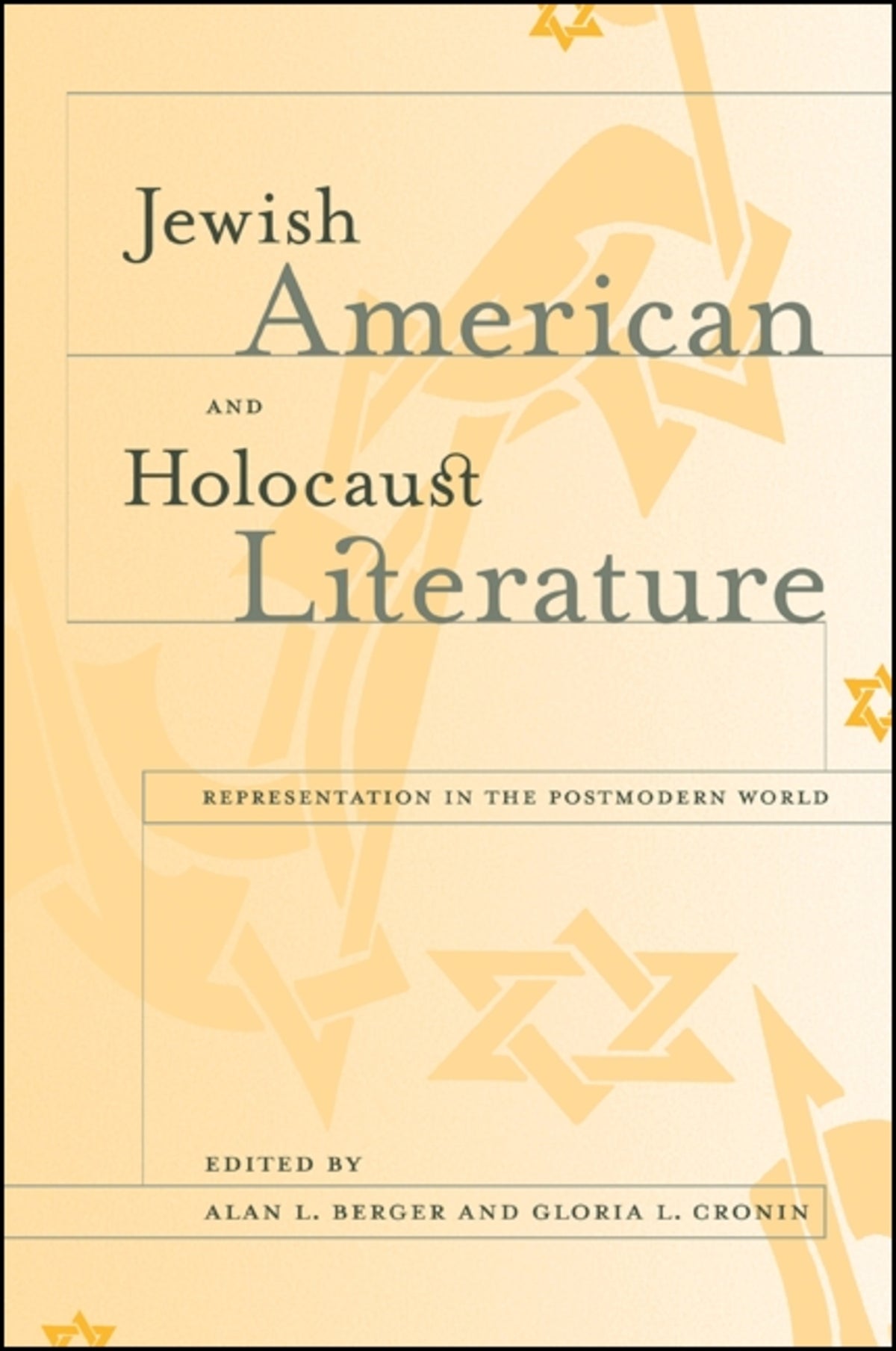 Cover image for Jewish American and Holocaust Literature ISBN 9780791462102