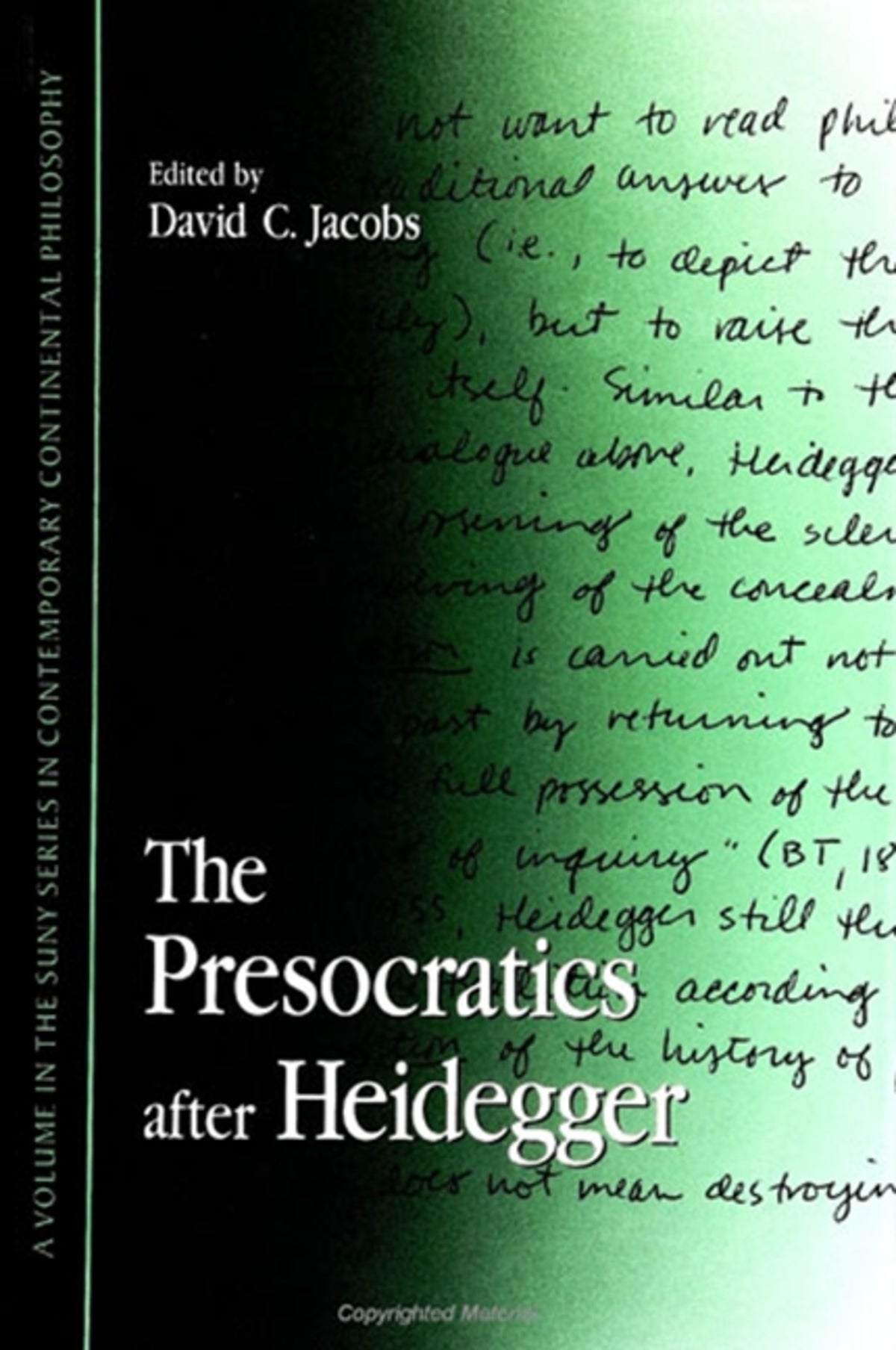 Cover image for The Presocratics after Heidegger ISBN 9780791441992