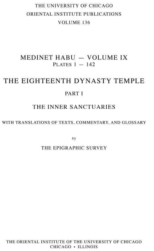 Medinet Habu IX