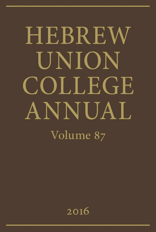 Hebrew Union College Annual