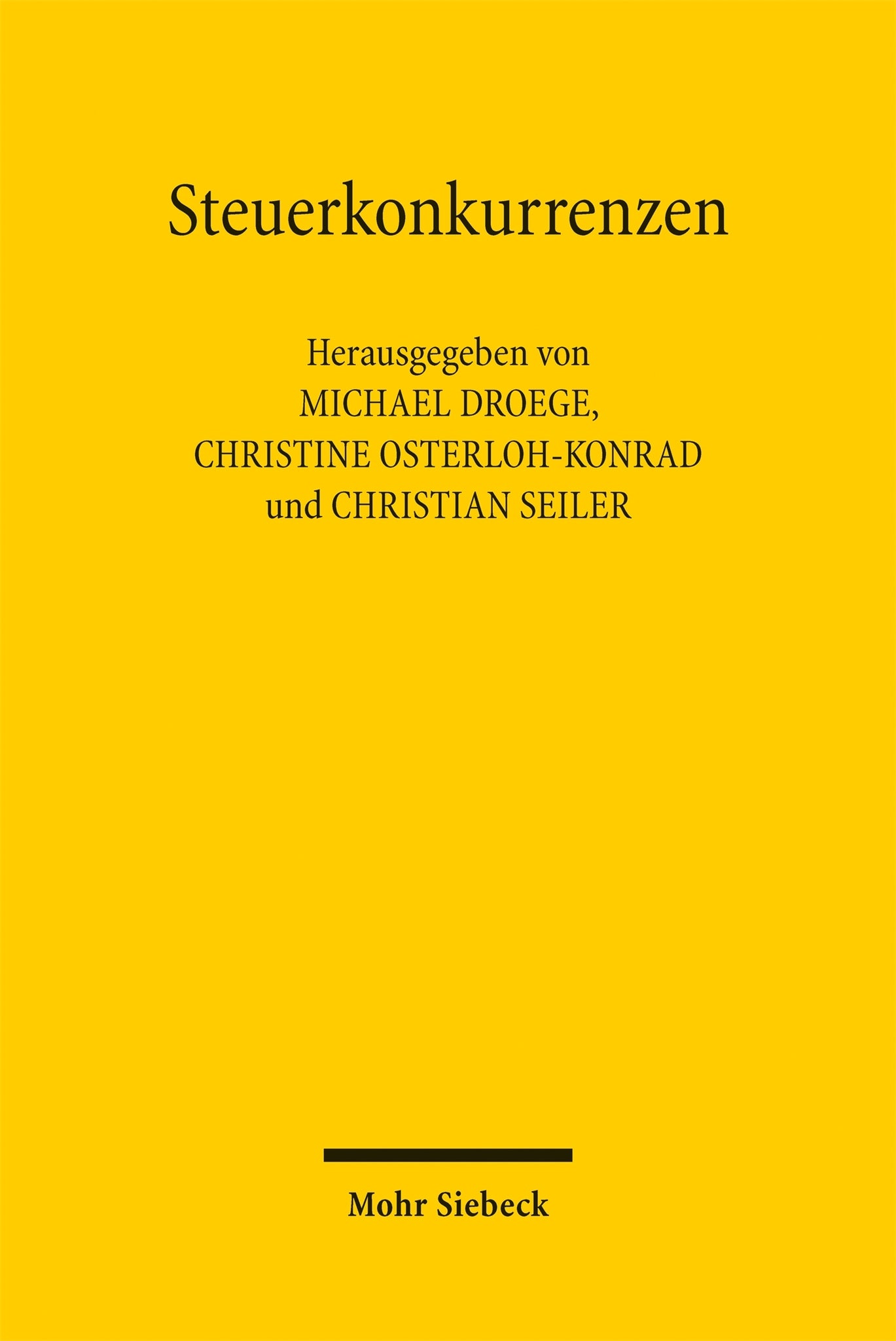 Cover image for Steuerkonkurrenzen ISBN 9783162007605