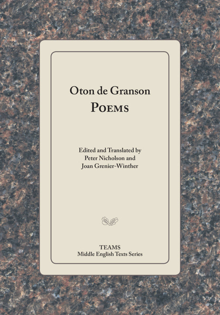 Cover image for Oton de Granson, Poems ISBN 9781580442060