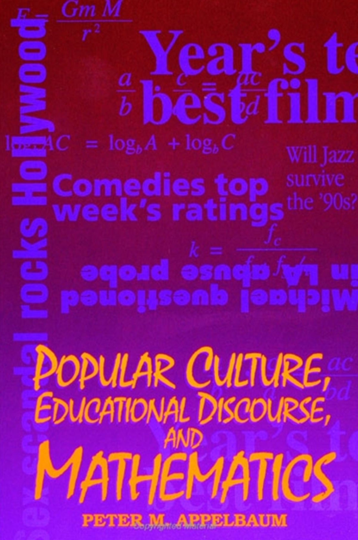 Cover image for Popular Culture, Educational Discourse, and Mathematics ISBN 9780791422700