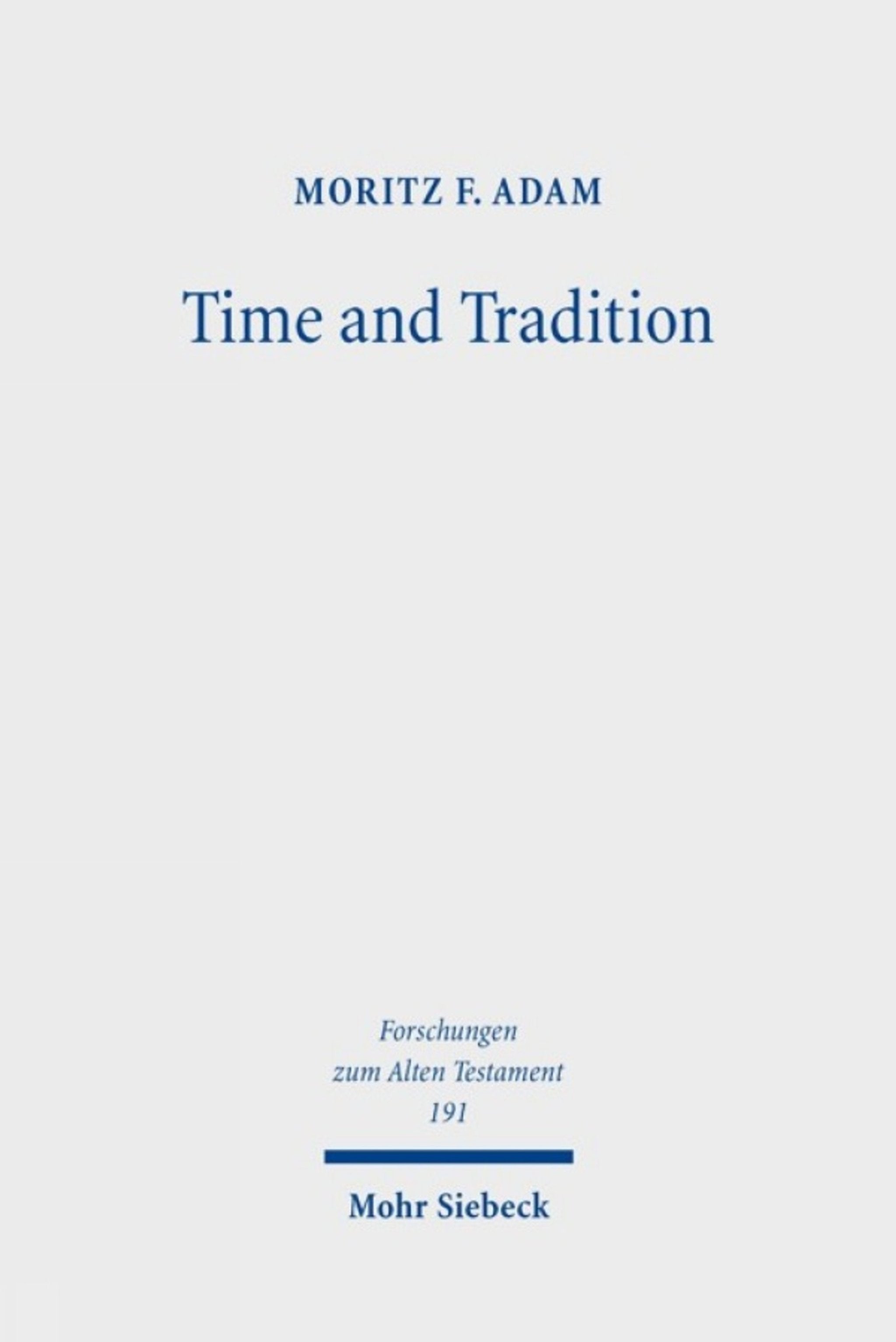 Cover image for Time and Tradition ISBN 9783161647970