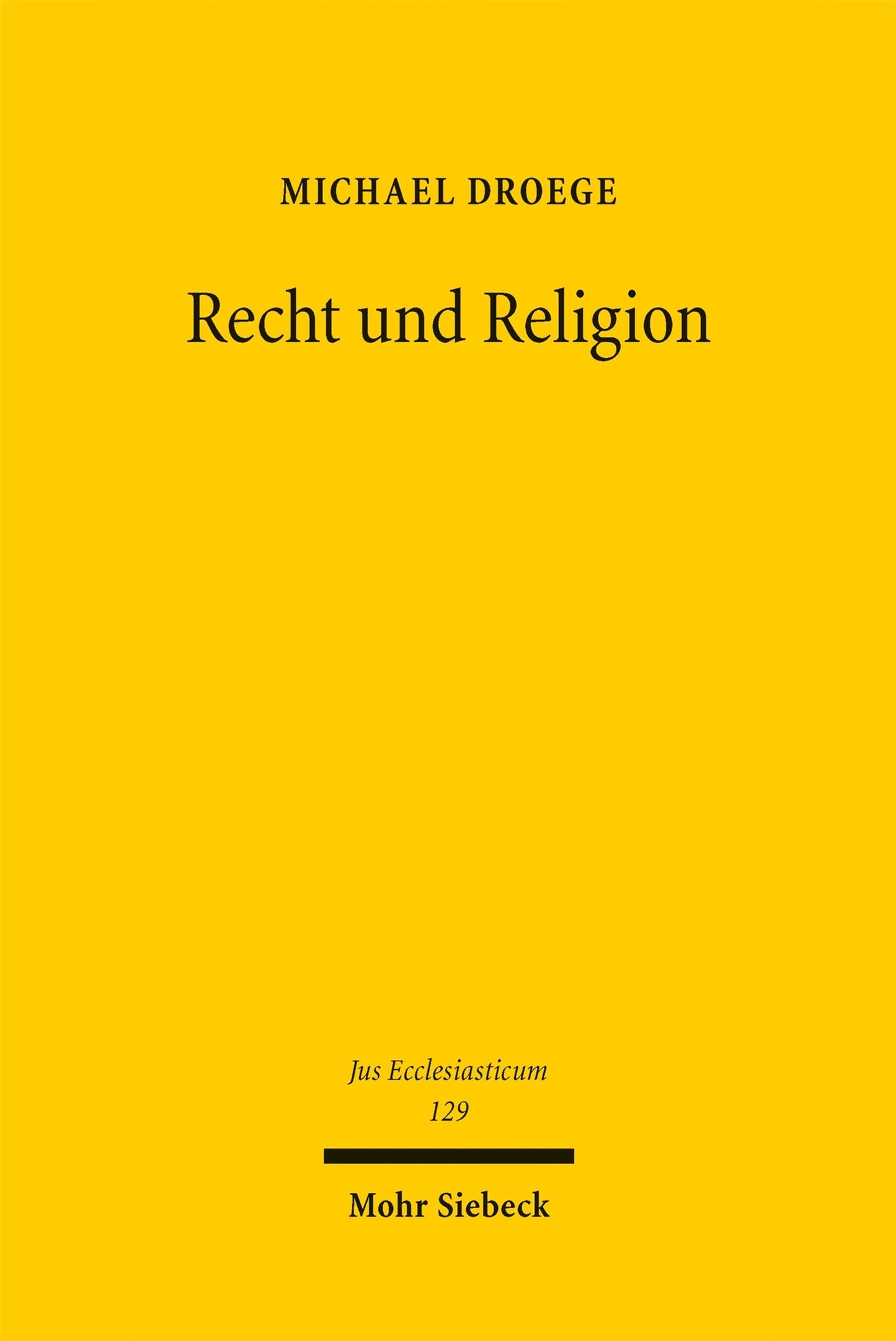 Cover image for Recht und Religion ISBN 9783161649028