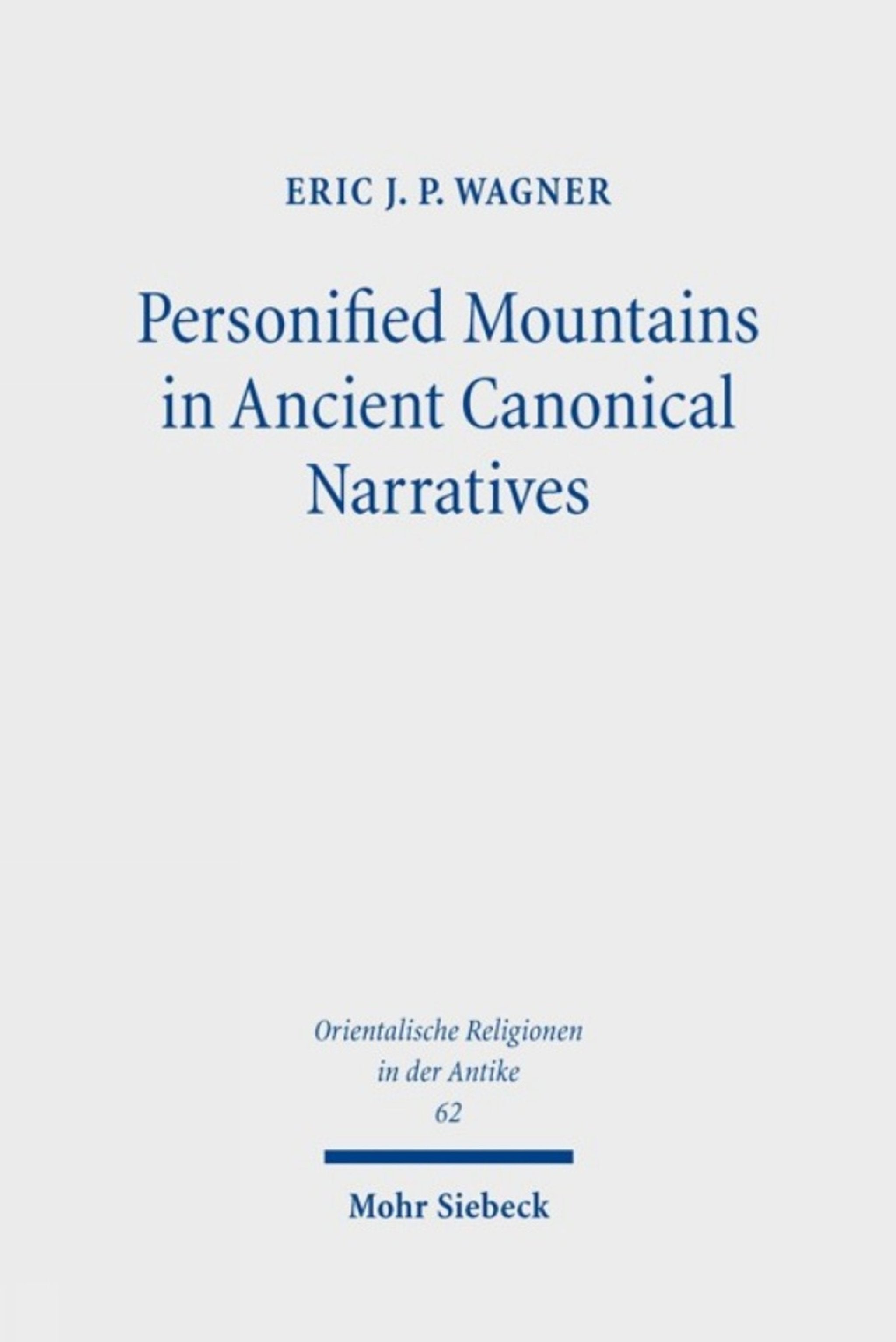 Cover image for Personified Mountains in Ancient Canonical Narratives ISBN 9783161638053