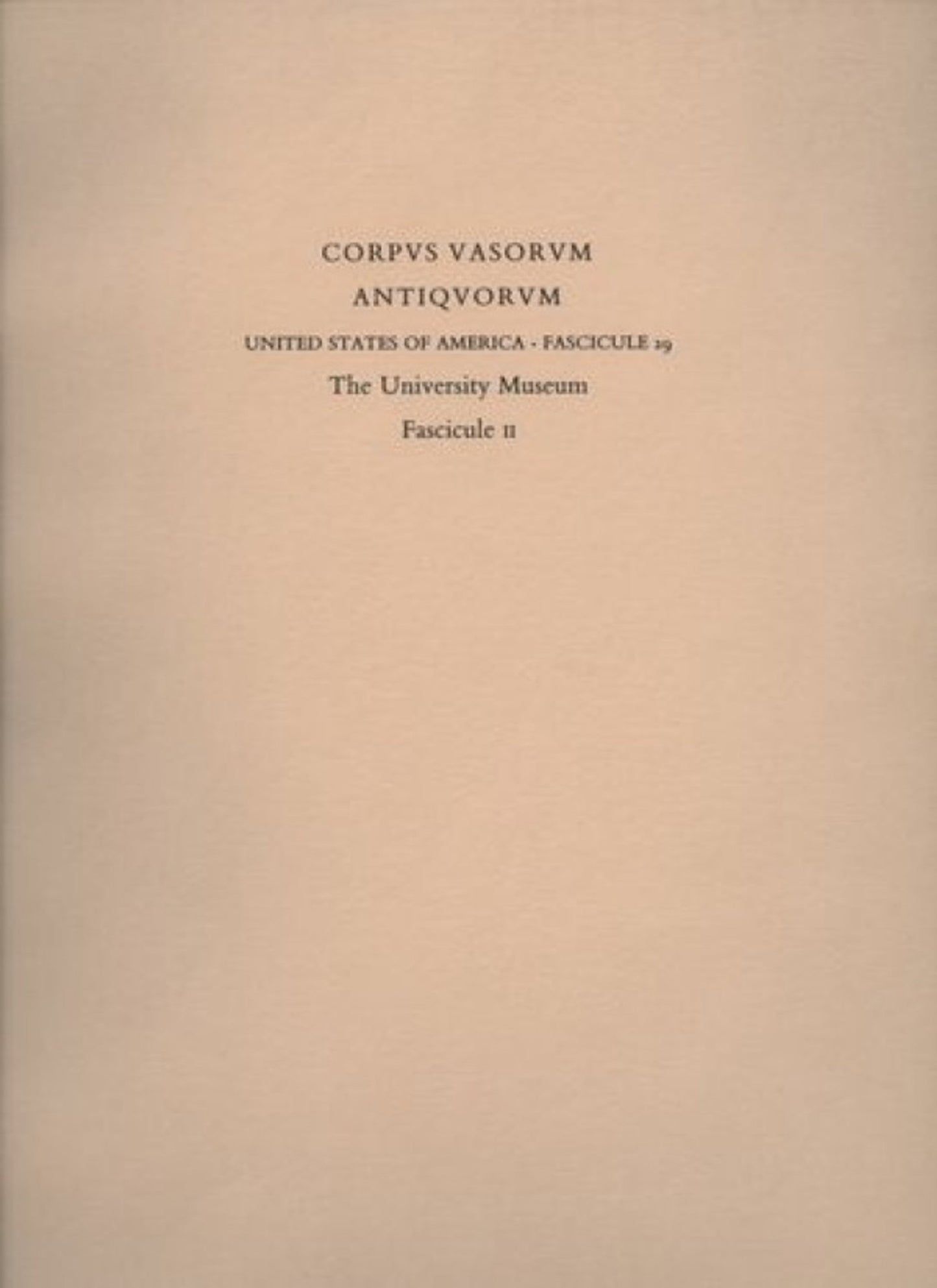 Cover image for Corpus Vasorum Antiquorum, 2 ISBN 9780934718929