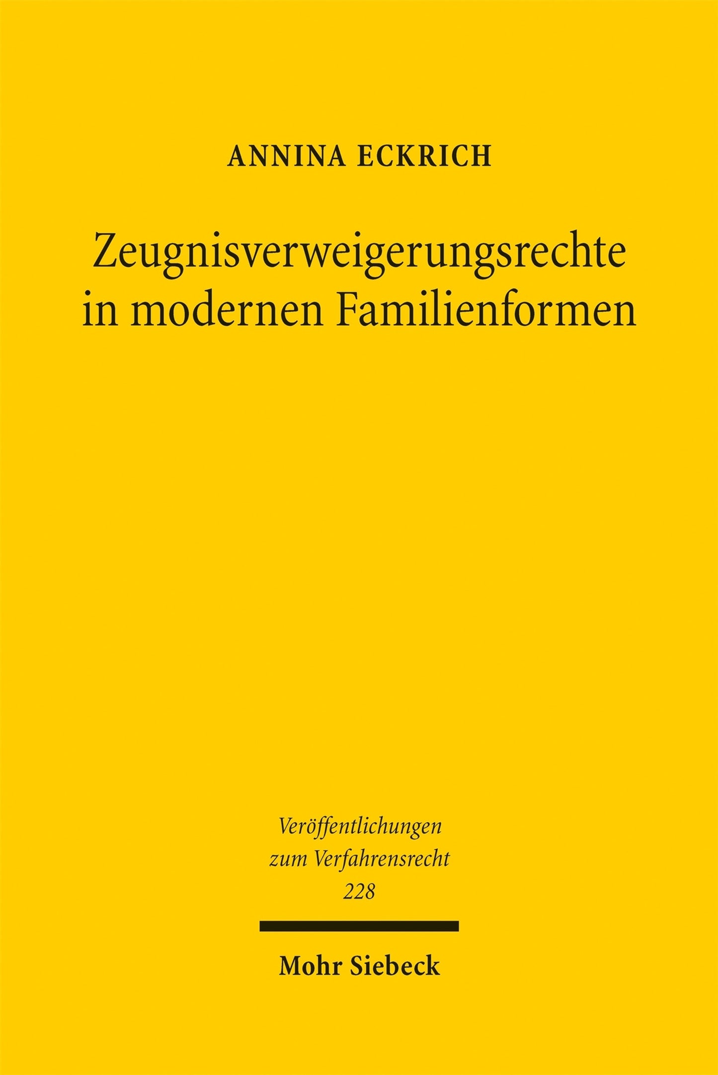Cover image for Zeugnisverweigerungsrechte in modernen Familienformen ISBN 9783161648878