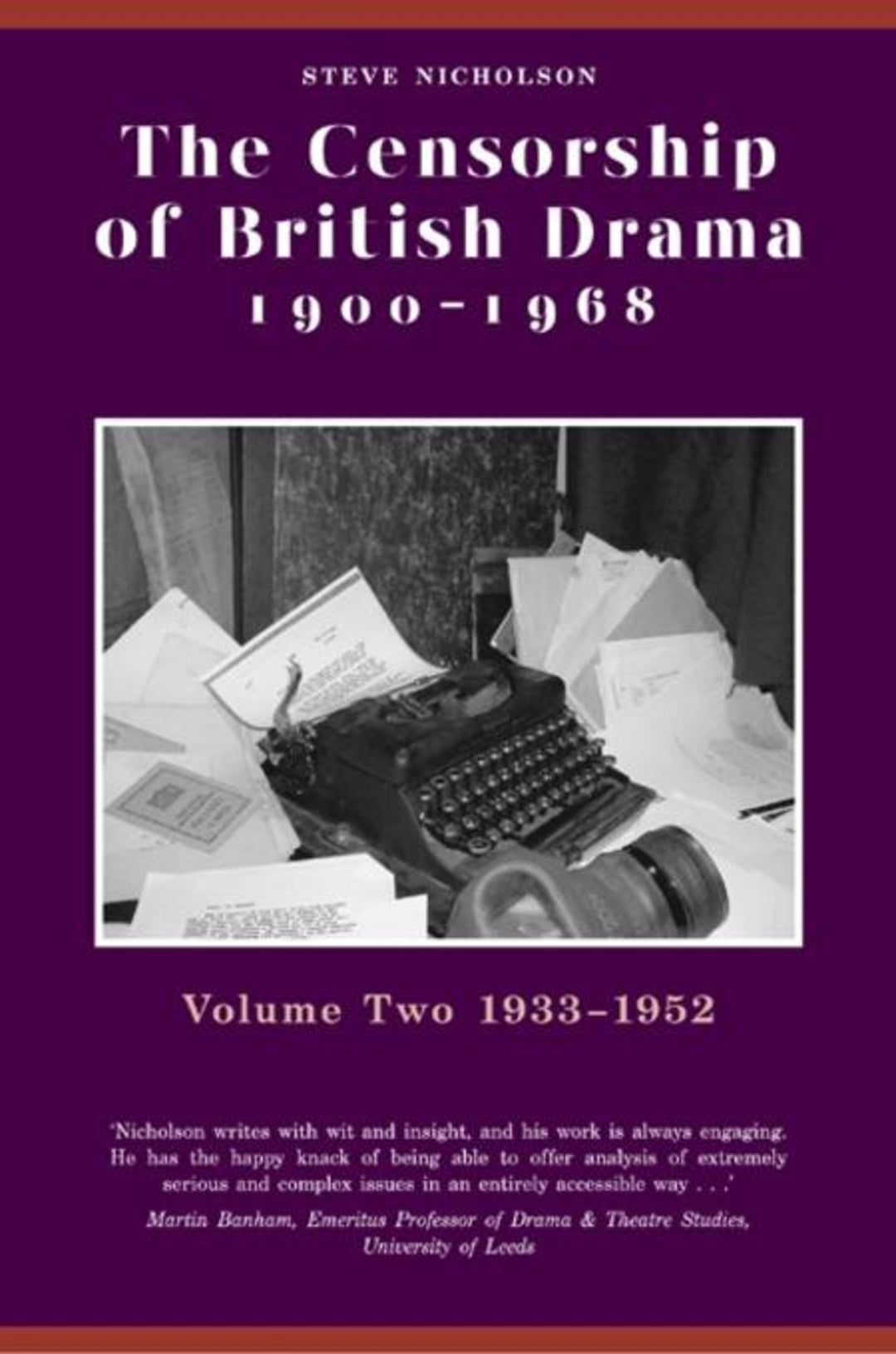 Cover image for The Censorship of British Drama 1900-1968 Volume 2 ISBN 9780859899048