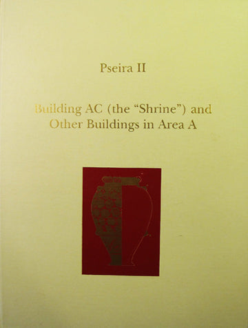 Book cover with text 'Pseira II Building AC (the 'Shrine') and Other Buildings in Area A' on a yellow background