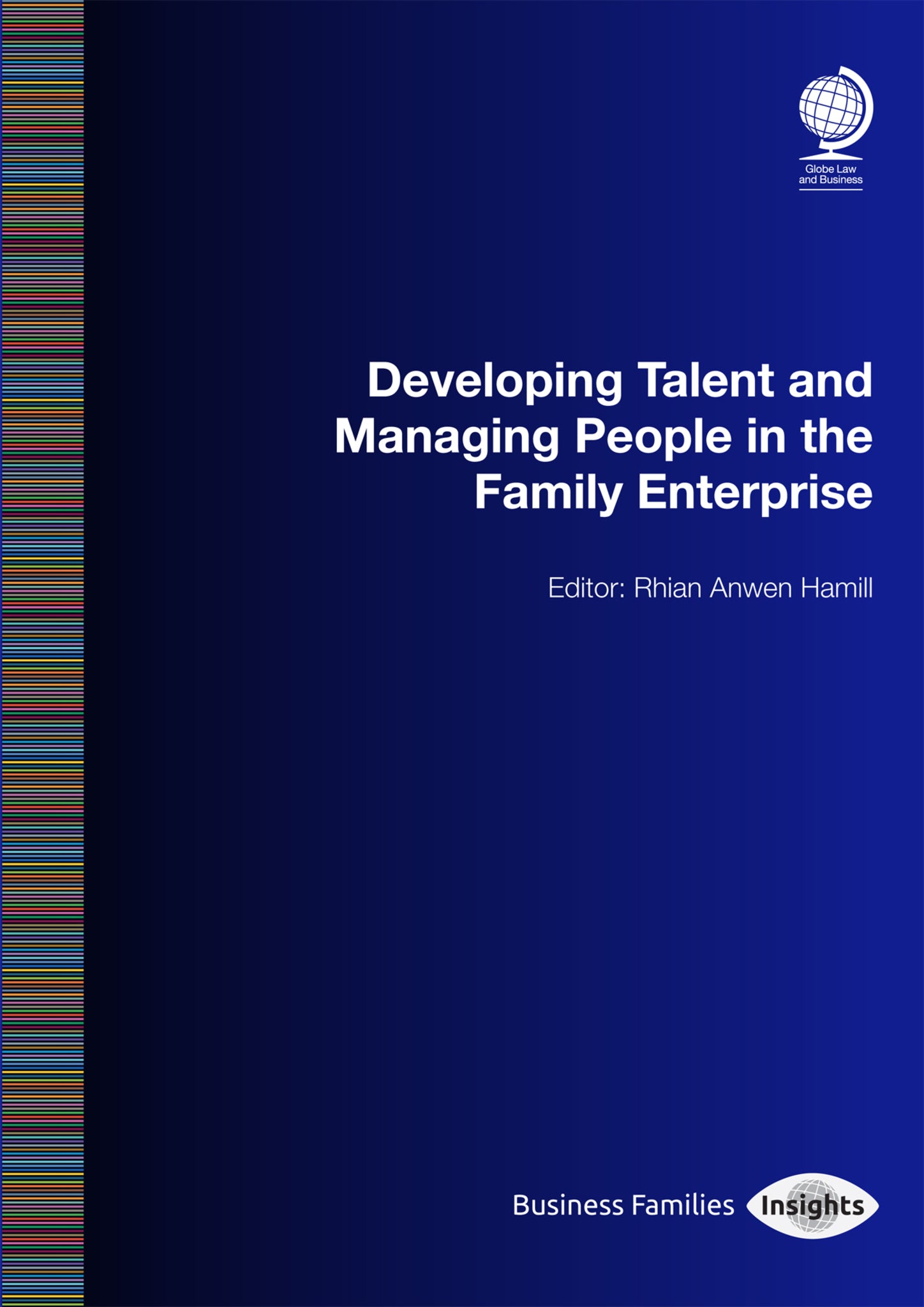 Book cover of 'Developing Talent and Managing People in the Family Enterprise' with a blue background and text.