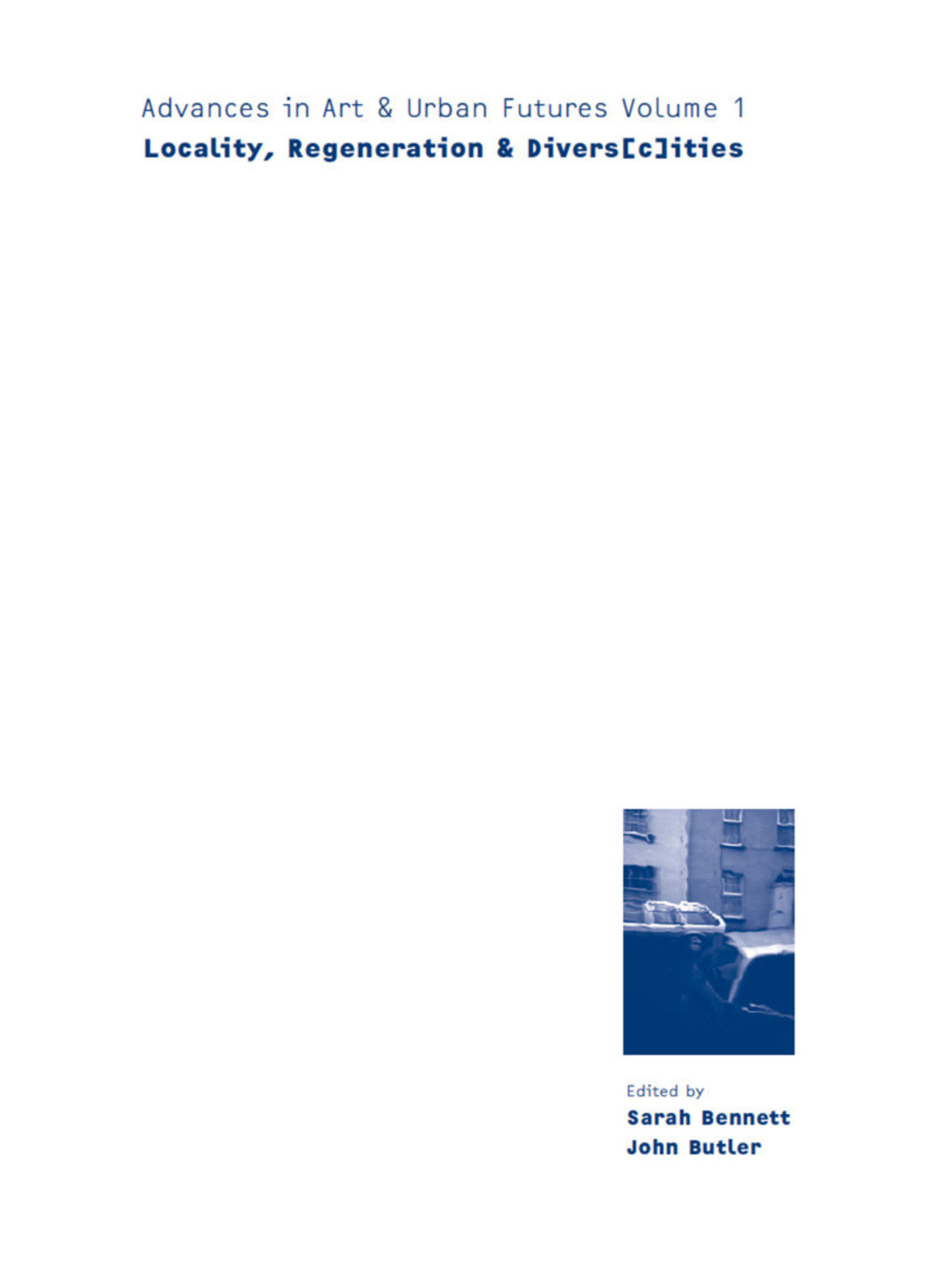 Cover image for Locality, Regeneration & Divers[c]ities ISBN 9781841508276