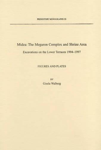 Book cover of 'Midea: The Megaron Complex and Shrine Area' with beige background and black text.