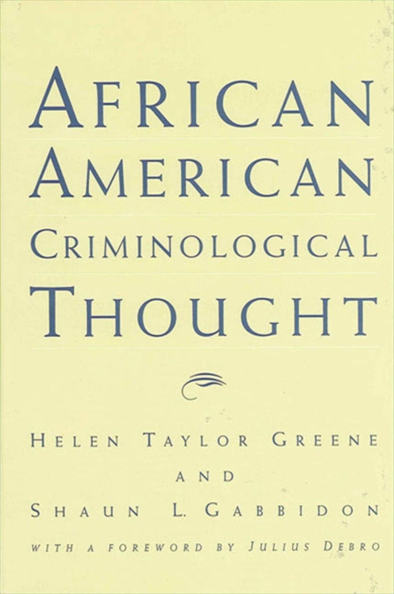 African American Criminological Thought