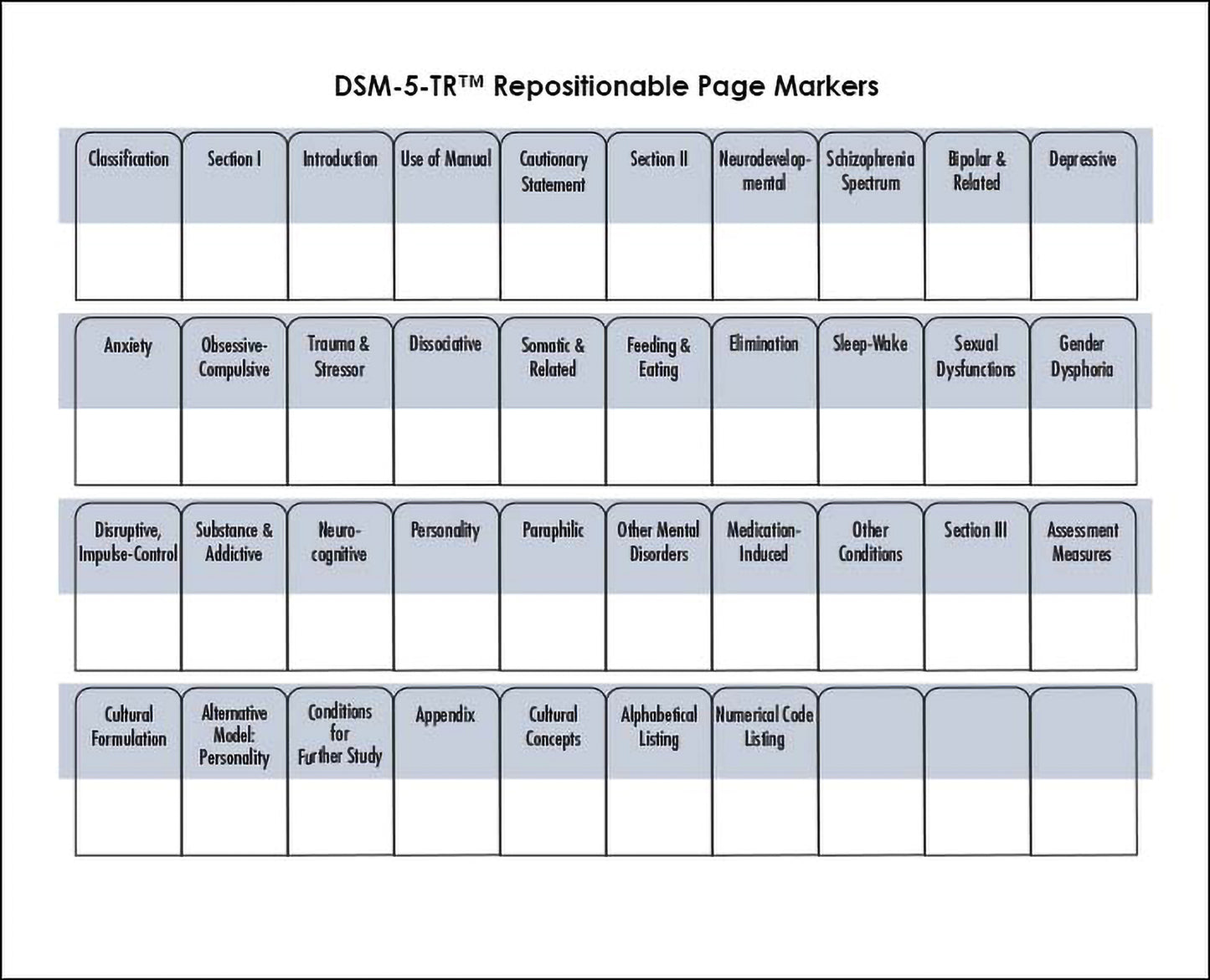DSM-5-TR® Repositionable Page Markers
