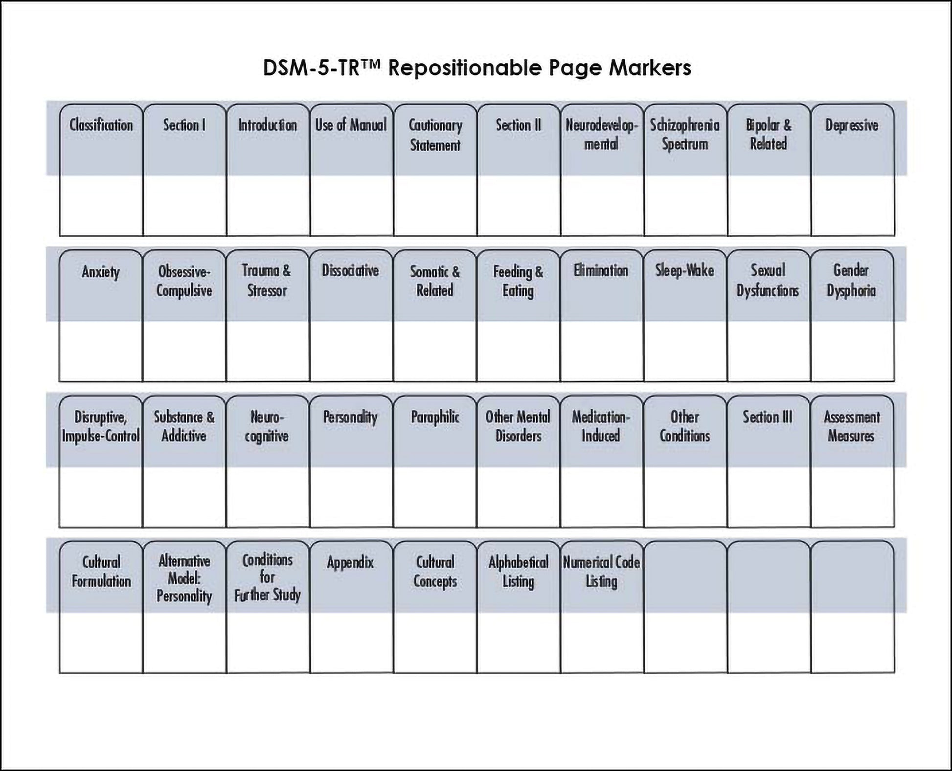 DSM-5-TR® Repositionable Page Markers