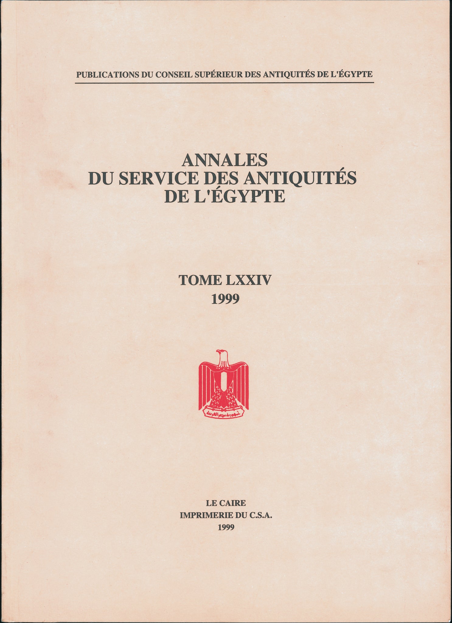 Annales du Service des Antiquités de l’Egypte