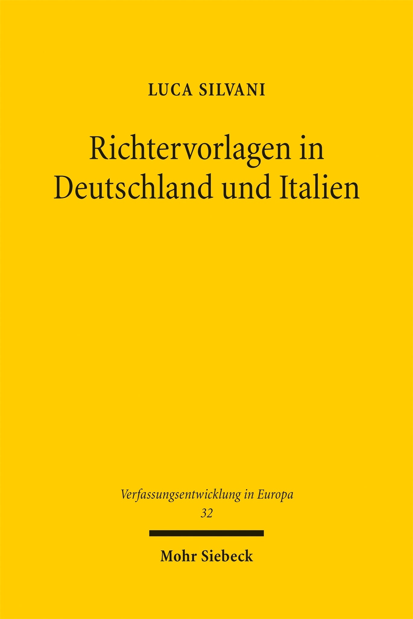 Cover image for Richtervorlagen in Deutschland und Italien ISBN 9783162005076