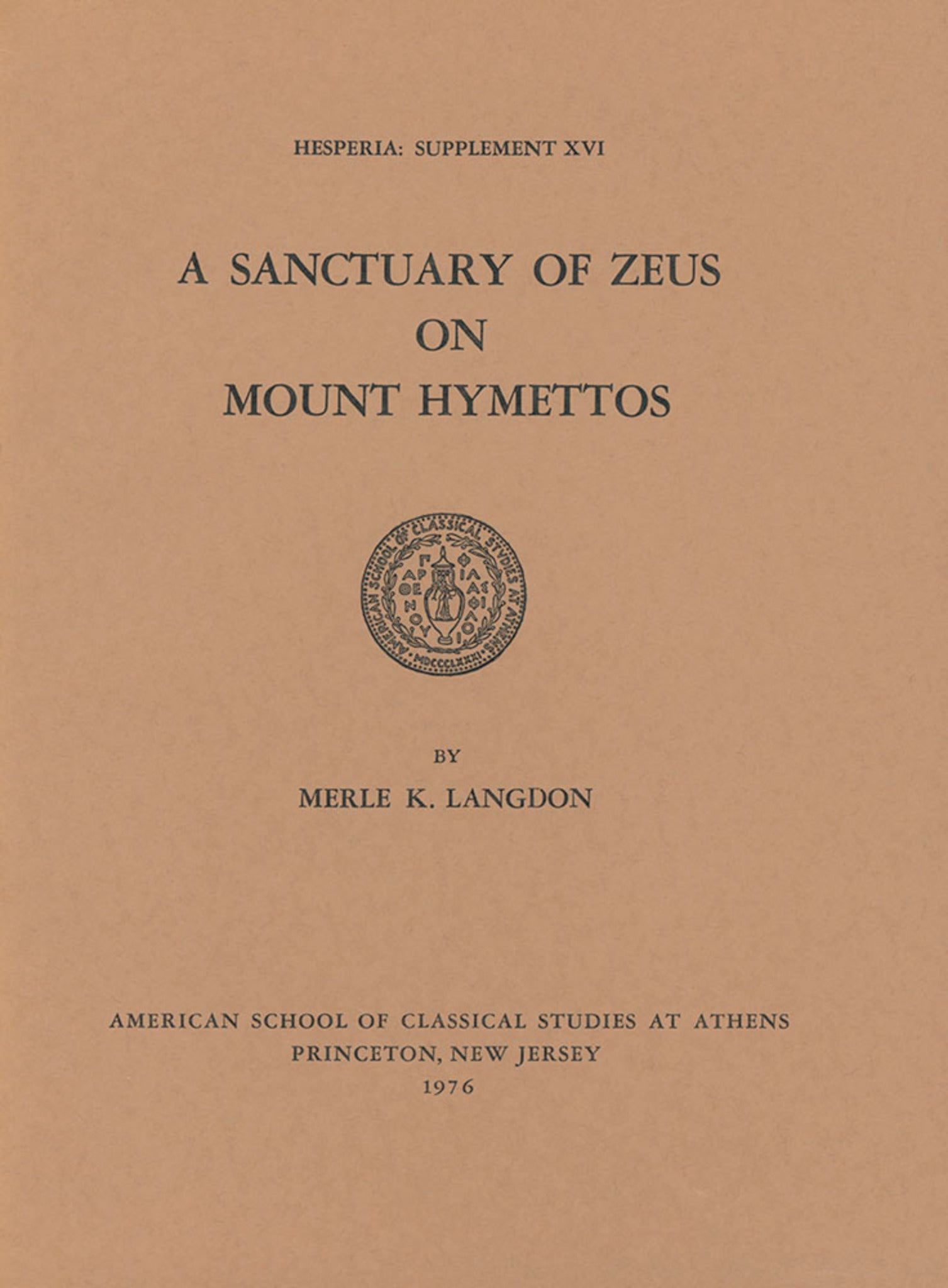 A Sanctuary of Zeus on Mount Hymettos